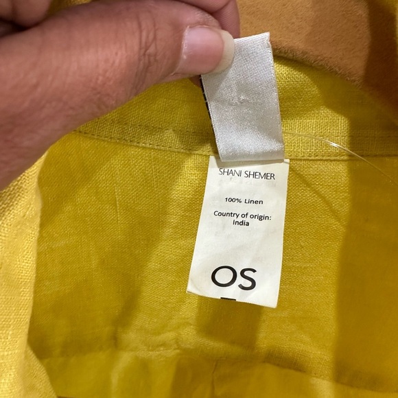 SHANI SHEMER Jonas Linen Buttoned Down Shirt One Size Cover Up (D10) - Picture 6 of 6